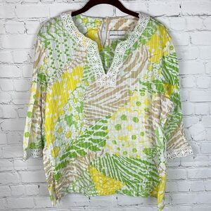 Alfred Dunner Vintage Floral Blouse Size 16